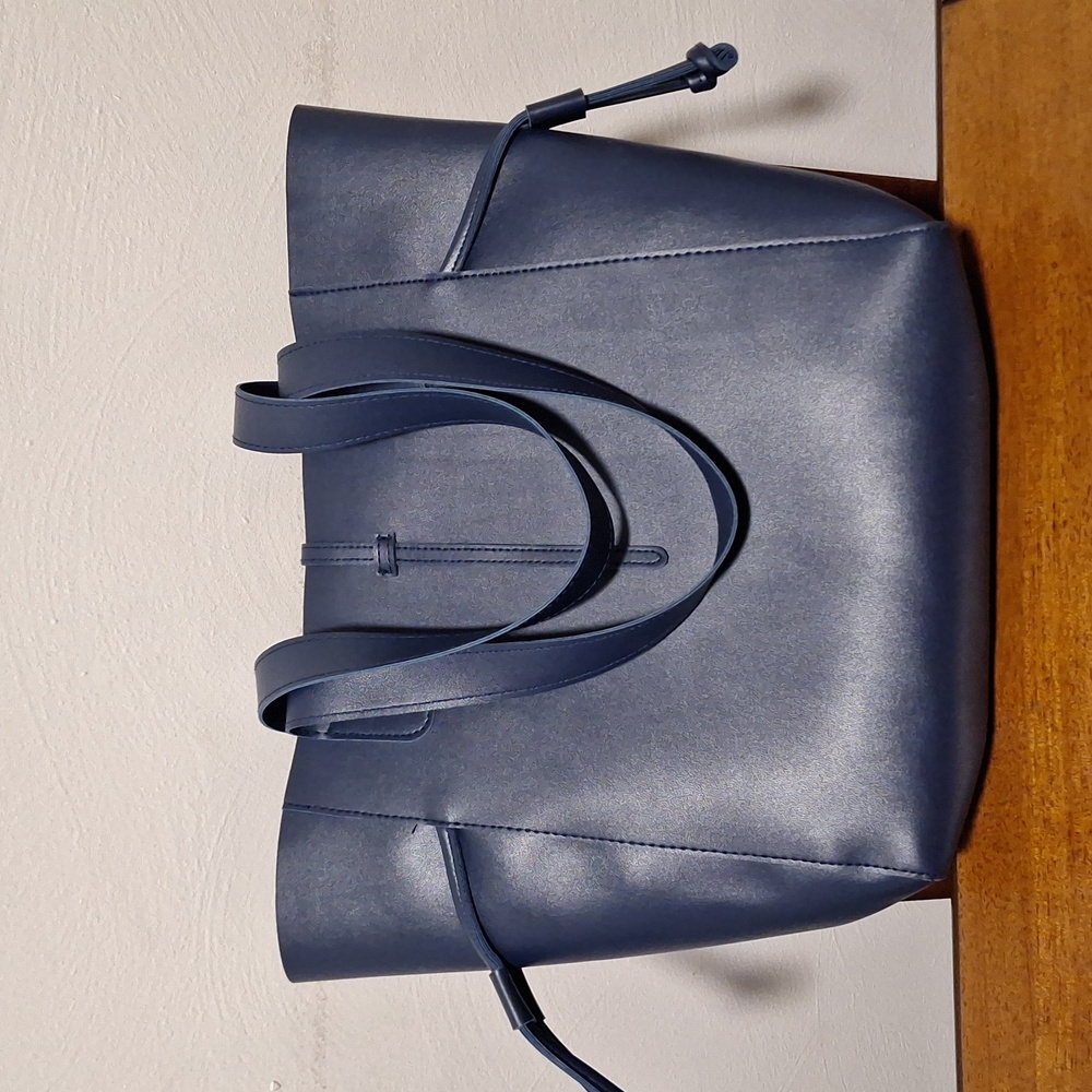 Elegant Navy Blue Large Tote Bag.